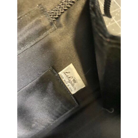 Vintage La Regale Black Velvet Clutch With Shoulder Strap ~~minty~~ - Picture 7 of 9